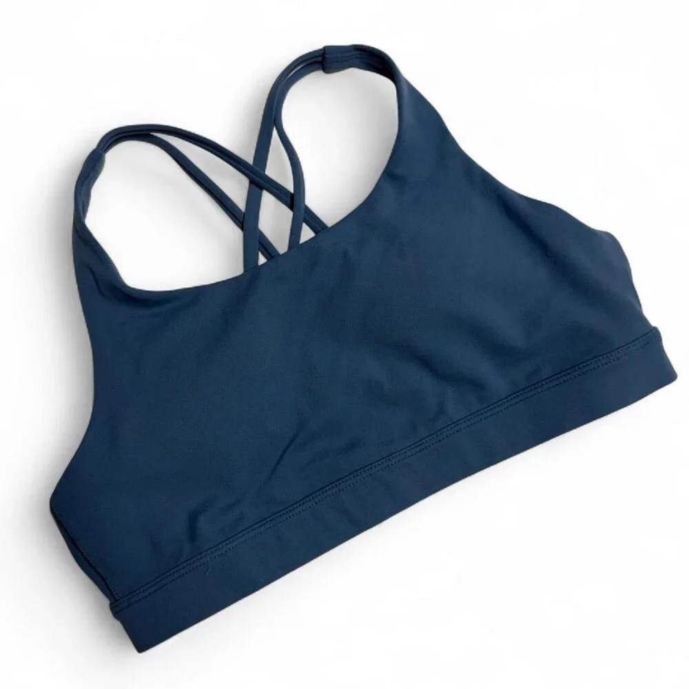 CRZ YOGA Navy Blue Strappy Sports Bra - Picture 1 of 5